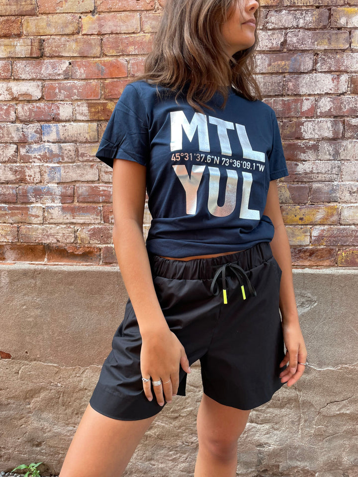 MTL YUL t-shirt organique cotton navy