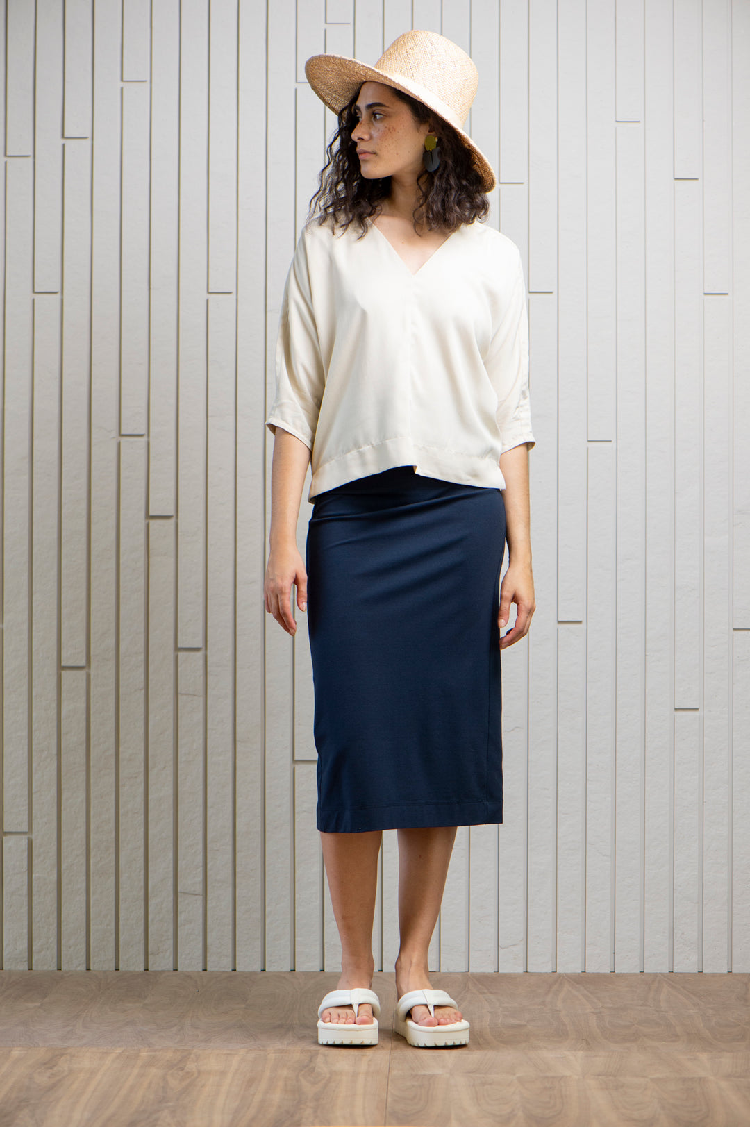 westwood-midi-tube-skirt-Canadian-designer-navy