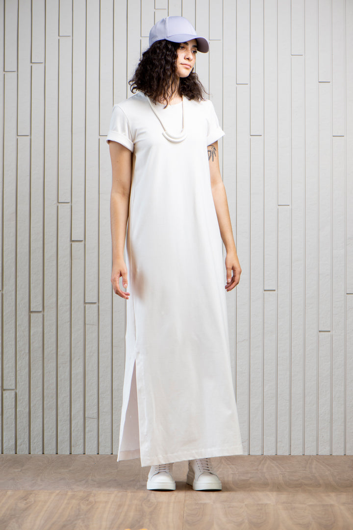 lighthouse-maxi-dress-jersey-Canadian-designer-pockets-white